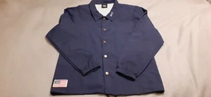 Belief NYC Mens Jacket M Medium 21 p2p Ever Upward Printed Blue Skate Wear usa - Picture 1 of 11