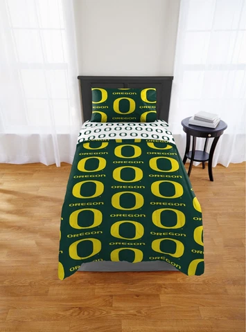Oregon Ducks Twin Bed in a Bag (Rotary) OFFICIAL NCAA Cover