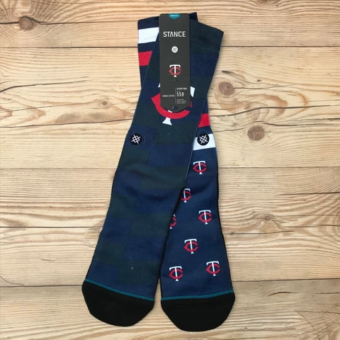 Stance MLB Minnesota Twins Splatter Crew Socks Men’s Size Large 9-12 Cover