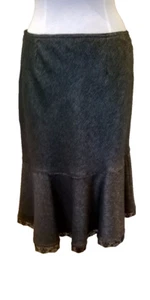 Per Una grey wool blend lined A line skirt with zip button closure Size UK 12 - Picture 1 of 8