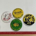 Vtg Lot Of 4 1970S /80S Wisconsin Cheese Days Pinback Buttons Swiss Cheese T025