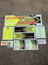 HARO 1988 FREESTYLE TEAM MASTER FRAME STICKERS Decals Yellow Black Set Lineage