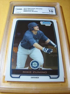MIKE ZUNINO MARINERS 2012 BOWMAN CHROME ROOKIE RC # BDPP25 GRADO 10 - Foto 1 di 1