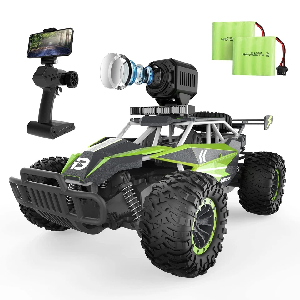 DEERC Ferngesteuertes Auto 1:16 RC Truck mit 1080P Kamera Foto WiFi Übertragu... - Bild 1 von 4