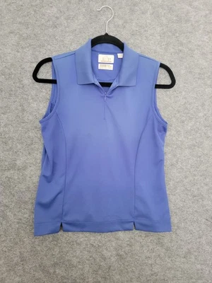 EP Pro Golf Vest Medium Full Zip Blue Neck Relaxed Sports Zip Pockets - Image 1 of 4