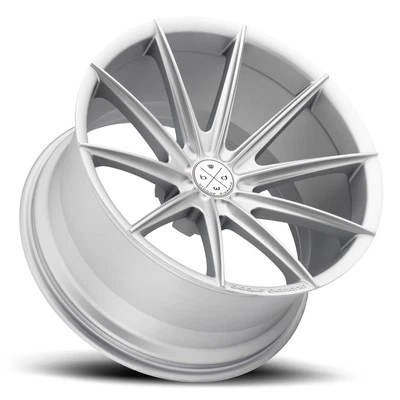 22英寸BLAQUE钻石BD11银色凹槽轮辋适合宝马M6 GRAN COUPE — 第 1/4 张图片