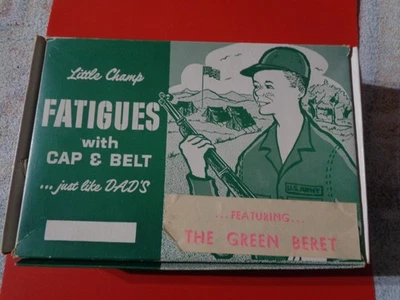 Ejército de EE. UU. - La Boina Verde - Gorra y Cinturón Militar - Camisa y Pantalones de Fatiga Nuevo en Caja Foto 1 de 4
