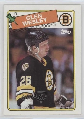 1988-89 Topps Glen Wesley #166 Rookie RC - Image 1 of 2