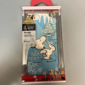 SNOOPY Peanuts iPHONE 5 BLUE iLUV Hard Shell Case Charlie Brown - Snoopy - Picture 1 of 2