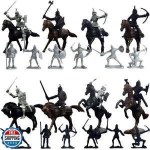 Enajucy 28 Teile/Set Mittelalter Ritter Spielzeug Soldat - Armee Figuren Miniatur spielt - Bild 1 von 5