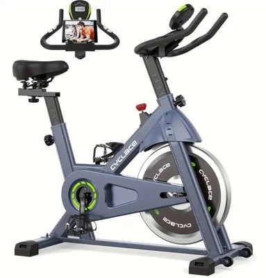 Indoor Exercise Bike Cardio Machine Workout Easy Move Cushion Seat Tablet Mount - Image 1 of 4