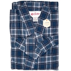 Kimono onsen de franela nemaki japonés Hot Spring Hotel de colección para hombre mediano - Imagen 1 de 3