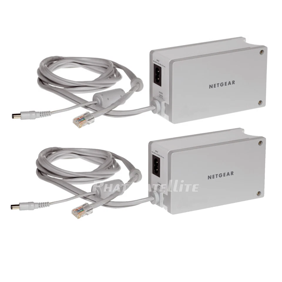 2x NETGEAR POWERLINE INTERNET ADAPTERS WIRELESS ETHERNET OVER WALL PLUG 85mbps - Image 1 of 1