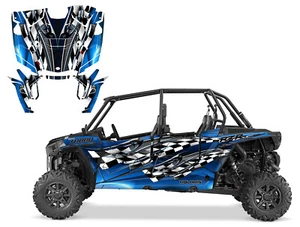 Polaris RZR 4 XP 2019-22, kit de envoltura de gráficos Turbo S vinilo grueso de carreras #2500R - Imagen 1 de 16