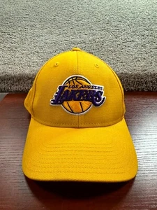 Los Angeles Lakers Adidas Hat Mens One Size Yellow Purple Wool Strapback NBA - Picture 1 of 11