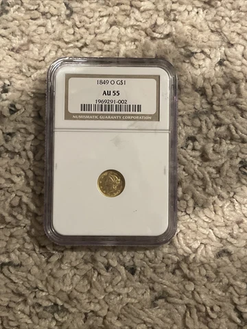 1849 O  $1 Gold  NGC  AU 55 Cover