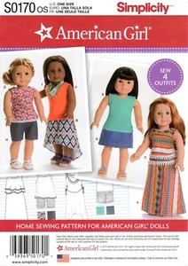 ROPA MUÑECA NIÑA AMERICANA 18" Simplicity S0170 8040 patrón de costura SIN CORTAR ©2015 - Imagen 1 de 3