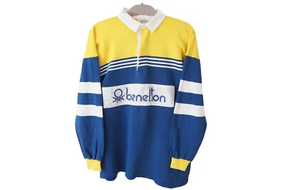 Camiseta de Rugby Vintage United Colors of Benetton Camiseta Manga Larga Talla S Años 90 Foto 1 de 4