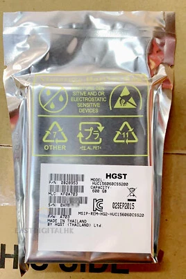 HGST HUC156060CSS200 600GB 15K RPM 12Gb/s 128MB 2.5" SAS Hard Drive 0B28953 New - Image 1 of 3