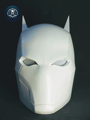 Batman Arctic Suit Inspired Helmet White Padded Cosplay Full Mask Cowl Custom - Image 1 of 4
