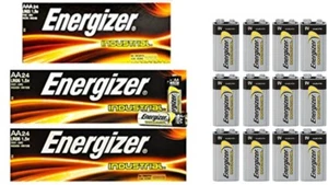 Energizer Industrial Alkaline Batteries 48 AA, 24 AAA, 12 9V (EN91, EN92, EN22) - Picture 1 of 1
