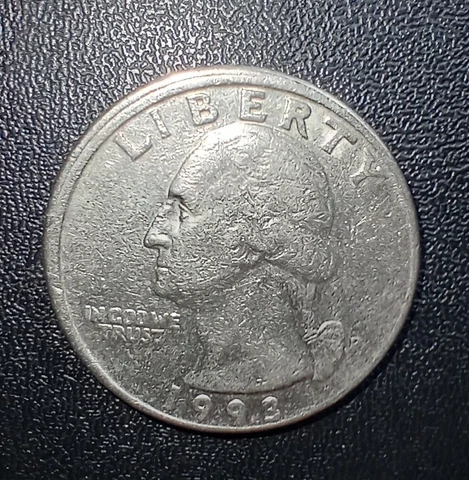 1993 Washington Quarter Off Center Strike! Mint Error Coin! Broad struck #173 Cover