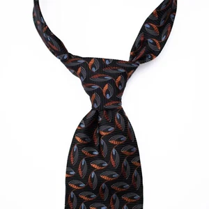 Hickey Freeman Mens Silk Necktie 60” Long Abstract Floral Designer Tie - Picture 1 of 5