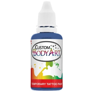 PINTURA AERÓGRAFO DE TATUAJE TEMPORAL AZUL Body Art 1 oz - Imagen 1 de 4