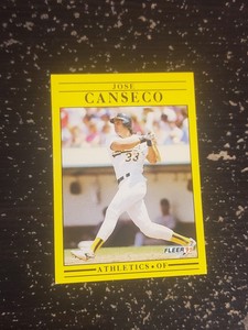 1991 Fleer #5 Jose Canseco Oakland Athletics A's Baseball Card