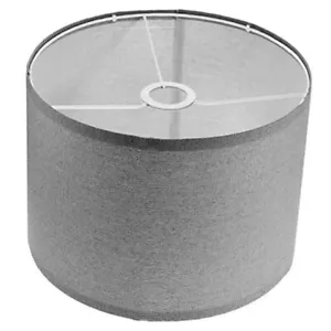 Cloth Lamp Shade Round lamp Small Drum Lamp Shades Fabric Lampshades Light Grey - Picture 1 of 8