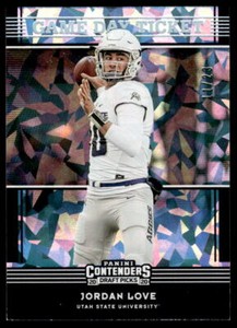 2020 PANINI CONTENDERS DRAFT JORDAN LOVE 22 GAME DAY TICKET CRACKED ICE RC /23