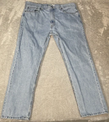 Мужские джинсы Levi Strauss 37X31 (ярлык 38X32) фирменные синие прямые американские - Изображение 1 из 4