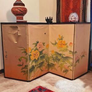 Mid Century Chinese Room Divider Folding Screen