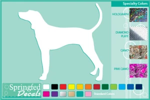 AMERICAN ENGLISH COONHOUND SILHOUETTE cut vinyl decal #1 Dog stickers - Picture 1 of 1