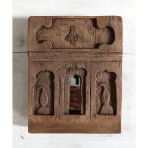Vintage Wood Frame Original Hand Carved Wood Mirror Wall Hanging Frames - Picture 1 of 4