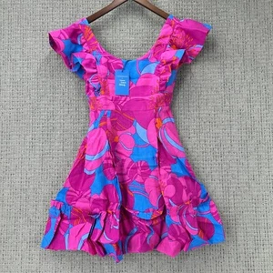 Tuckernuck X Cameran Eubanks Wimberly Dress XXS Wild Azalea Linen Hot Pink NWT - Picture 1 of 13