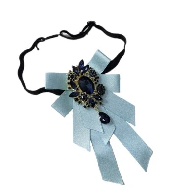 Corbata de moño para hombre con cuentas pre atada clásica elegante boda fiesta escenario Foto 1 de 4