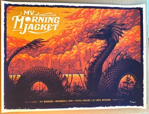 My Morning Jacket St. Louis MO Stifel Theatre 2021 Silkscreen TP Poster Signed - Picture 1 of 6
