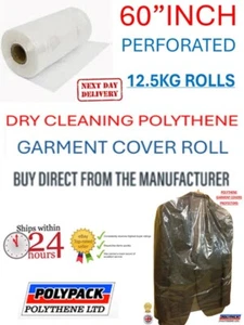 Polyethylen Kleiderhülle JUMBO ROLLE 60" Tropfen, 100 g, 12,5 kg ca. 252 Beutel - Bild 1 von 6