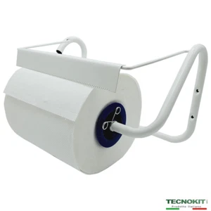 Tecnokit PORTAROTOLO DISPENSER da PARETE per CARTA in METALLO cm 40x20x23 - Foto 1 di 3