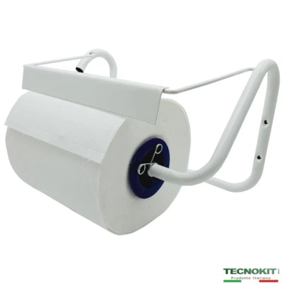 Tecnokit PORTAROTOLO DISPENSER da PARETE per CARTA in METALLO cm 40x20x23 - Immagine 1 di 3