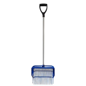 Horse Stable Fork Rake Basket Equestrian Hay Bedding Muck Out Shavings Pitchfork - Picture 1 of 2