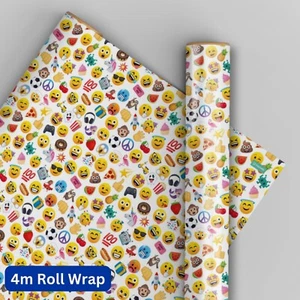 Papel de envoltura de cumpleaños emoji JoyPixels 4 m rollo de regalo producto oficial - Imagen 1 de 4