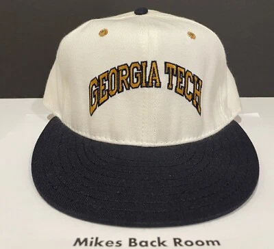 Vintage GEORGIA TECH YELLOW JACKETS PRO-LINE Pro Model HAT NWOT FITTED 7-1/4 - Image 1 of 4