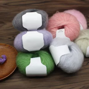 25g/Knäuel Plüsch Nerz Mohair Garn Stricken Häkeln Wolle DIY Schal Wollgarne - Bild 1 von 52