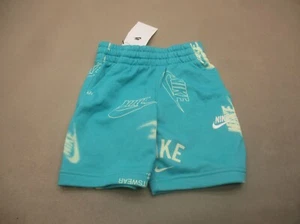 NWT NIKE Size XS Boys Blue Cotton Blend Stretch Waist Pocket Sweat Shorts 454 - Picture 1 of 10