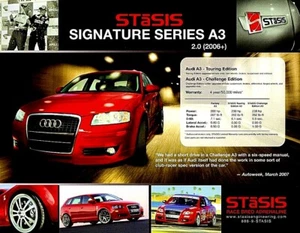 2006-2011 AUDI A3 2.0—STaSIS SIGNATURE SERIES—2 SIDED SPEC BROCHURE CARD—NOS - Bild 1 von 2