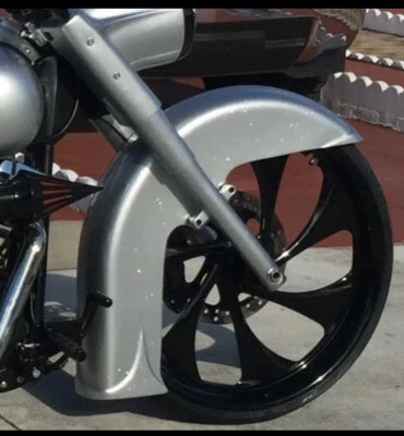 Guardabarros delantero estirado cola suave Softail Deluxe fibra de vidrio estilo Fl 26" pulgadas Foto 1 de 4