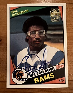 2001 TOPPS ARCHIVES RESERVE ERIC DICKERSON AUTOGRAPH