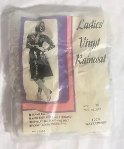 vintage ladies clear vinal raincoat NEW IN PACK - Picture 1 of 2